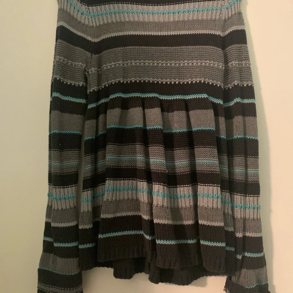 Free People Long Sleeve Striped Cardigan Sweater